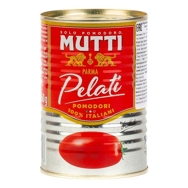 Томаты очищенные целые Mutti в томатном соке 400 г