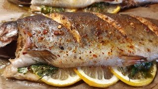 Форель для запекания с лимоном и тимьяном