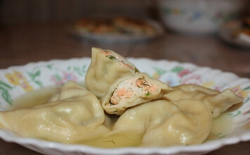 Рыбные пельмени из палтуса и трески