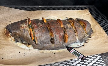 Палтус тушка горячего копчения из смокера