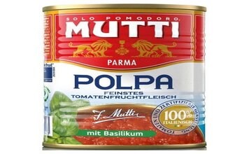 Томаты кубиками с базиликом Mutti 400 г